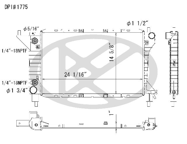1996 Ford Mustang Radiator (Koyorad)