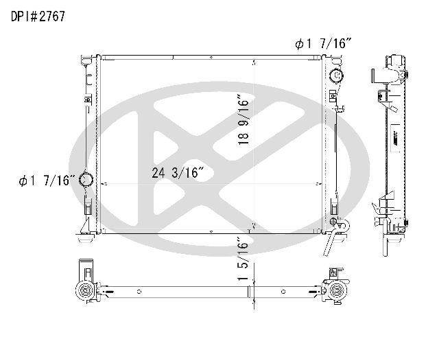 2006-2008 Dodge Charger Radiator (Koyorad)