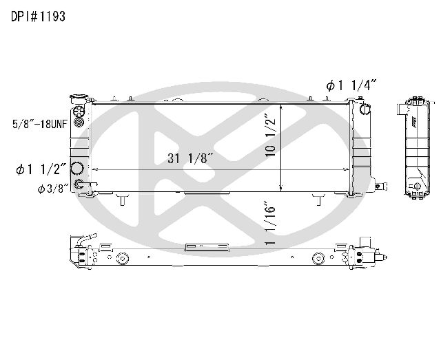 1991-2001 Jeep Cherokee Radiator (Koyorad)