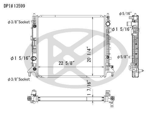 2016-2019 Cadillac CTS Radiator (Koyorad)