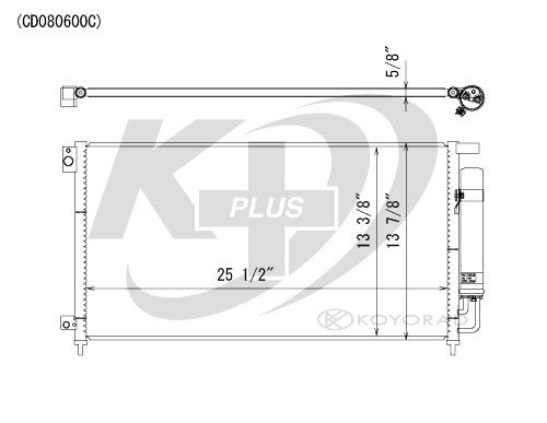 2003-2007 Honda Accord A/C Condenser (Koyorad)