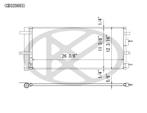 2020, 2019, 2018, 2017, 2016, 2015, 2014, 2013 Ford Fusion A/C Condenser