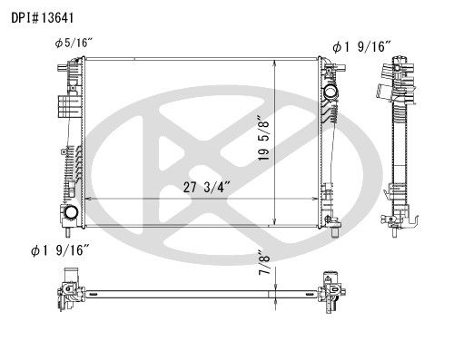 2021, 2020, 2019, 2018, 2017 Chrysler Pacifica Radiator