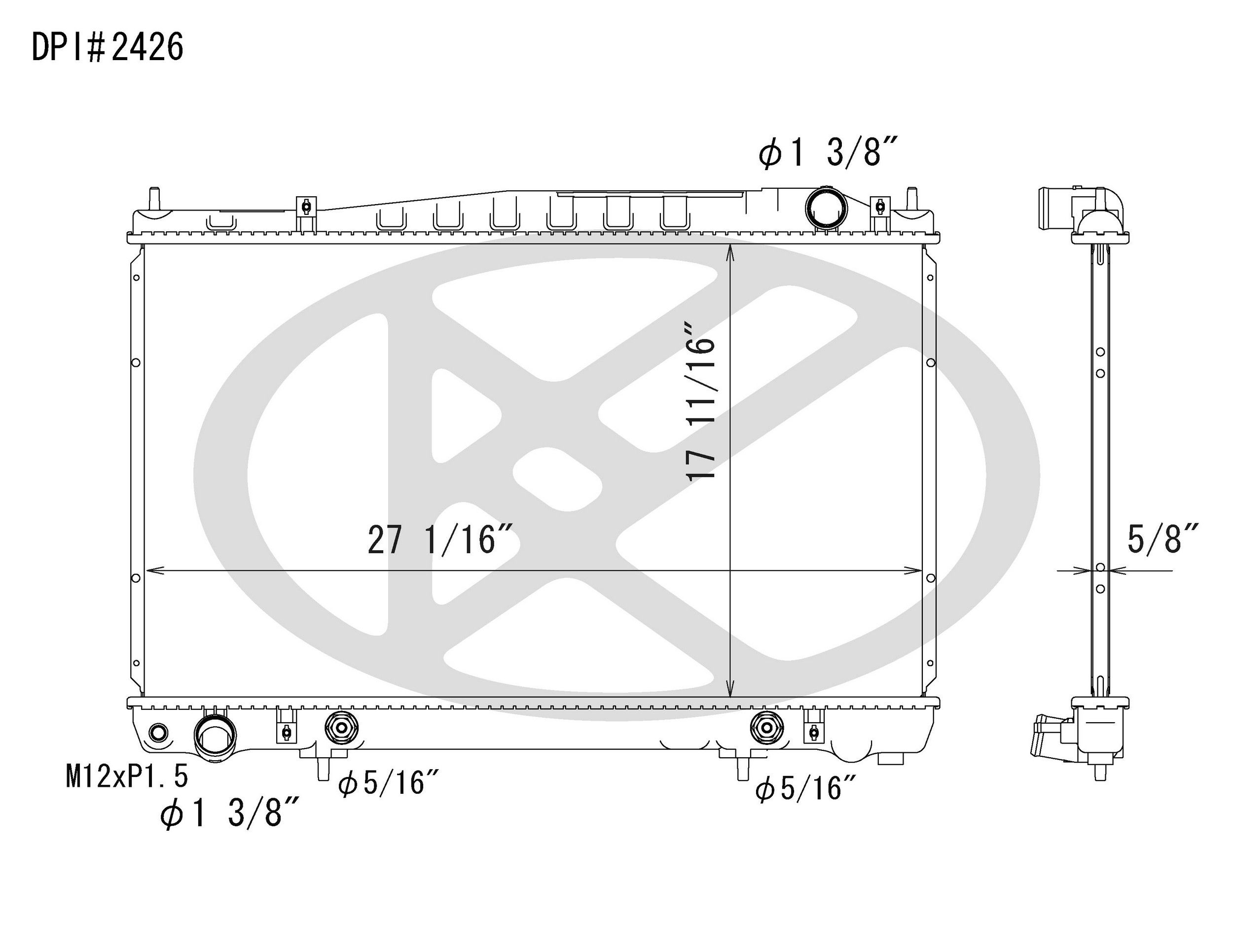 2004, 2003 INFINITI M45 Radiator