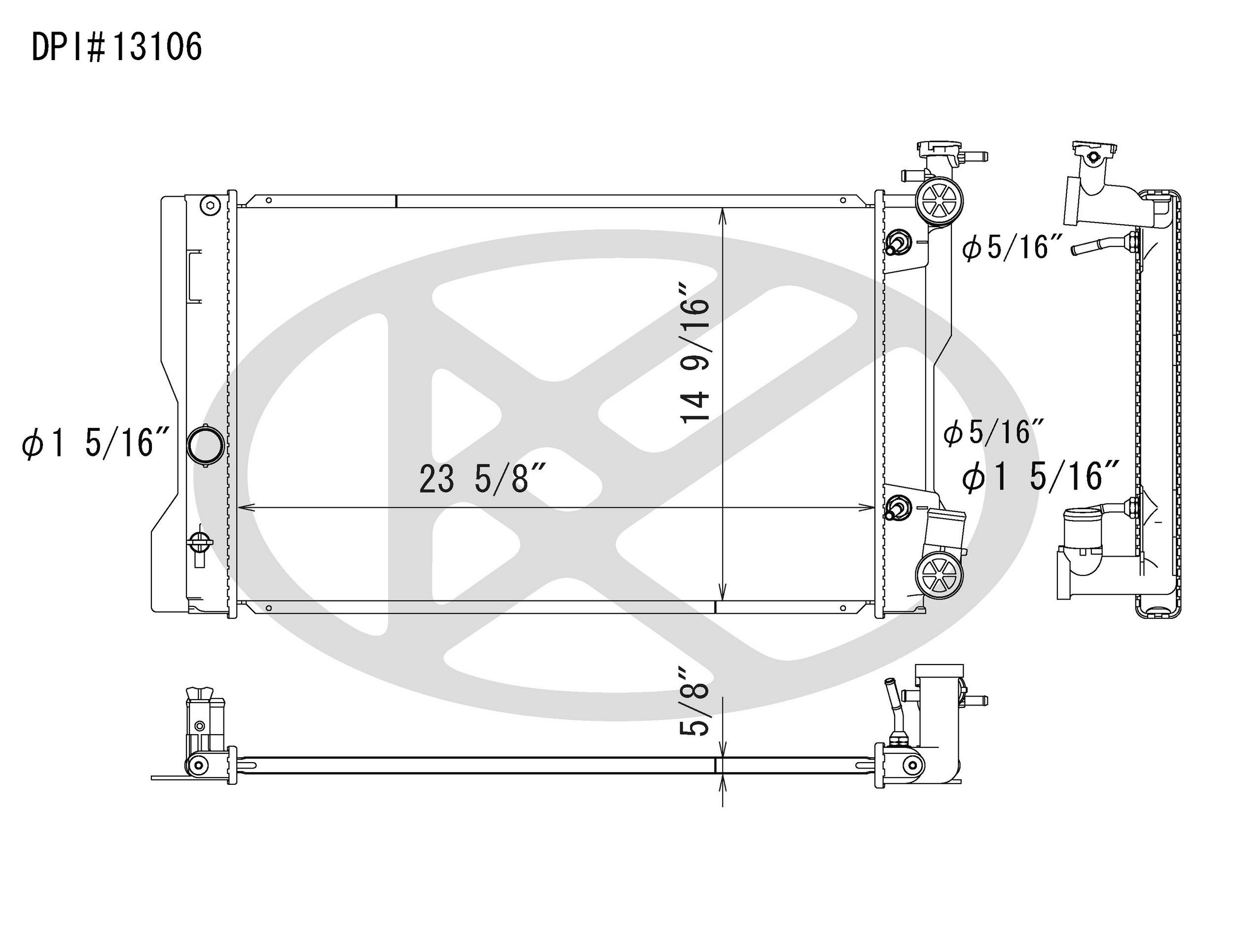 2013, 2012, 2011, 2010, 2009 Toyota Matrix Radiator