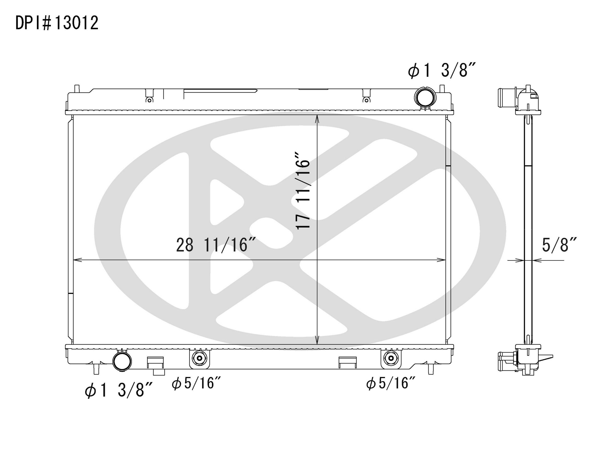 2010, 2009, 2008, 2007, 2006 INFINITI M45 Radiator