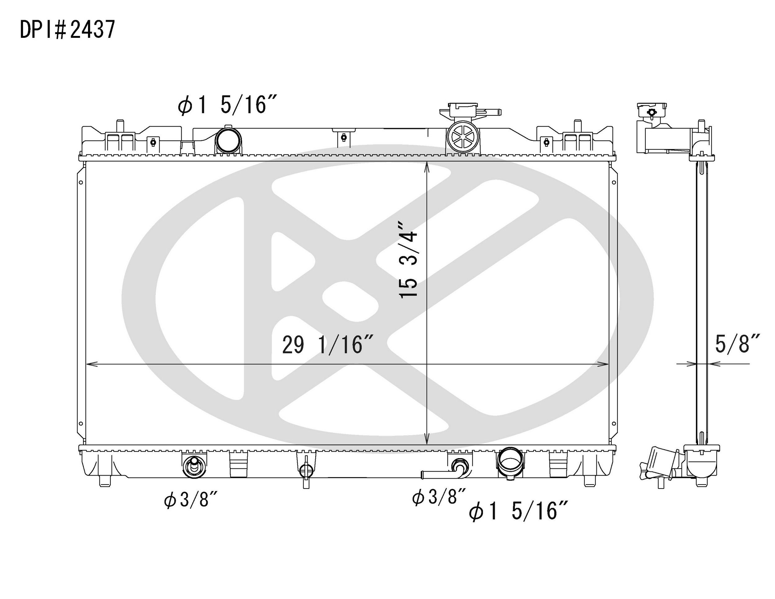 2008, 2007, 2006, 2005, 2004 Toyota Solara Radiator