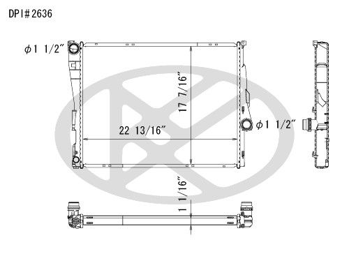 2002, 2001, 2000, 1999, 1998, 1997 BMW Z3 Radiator