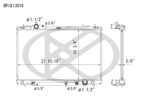 2011, 2010, 2009, 2008 Lexus LS600h Radiator