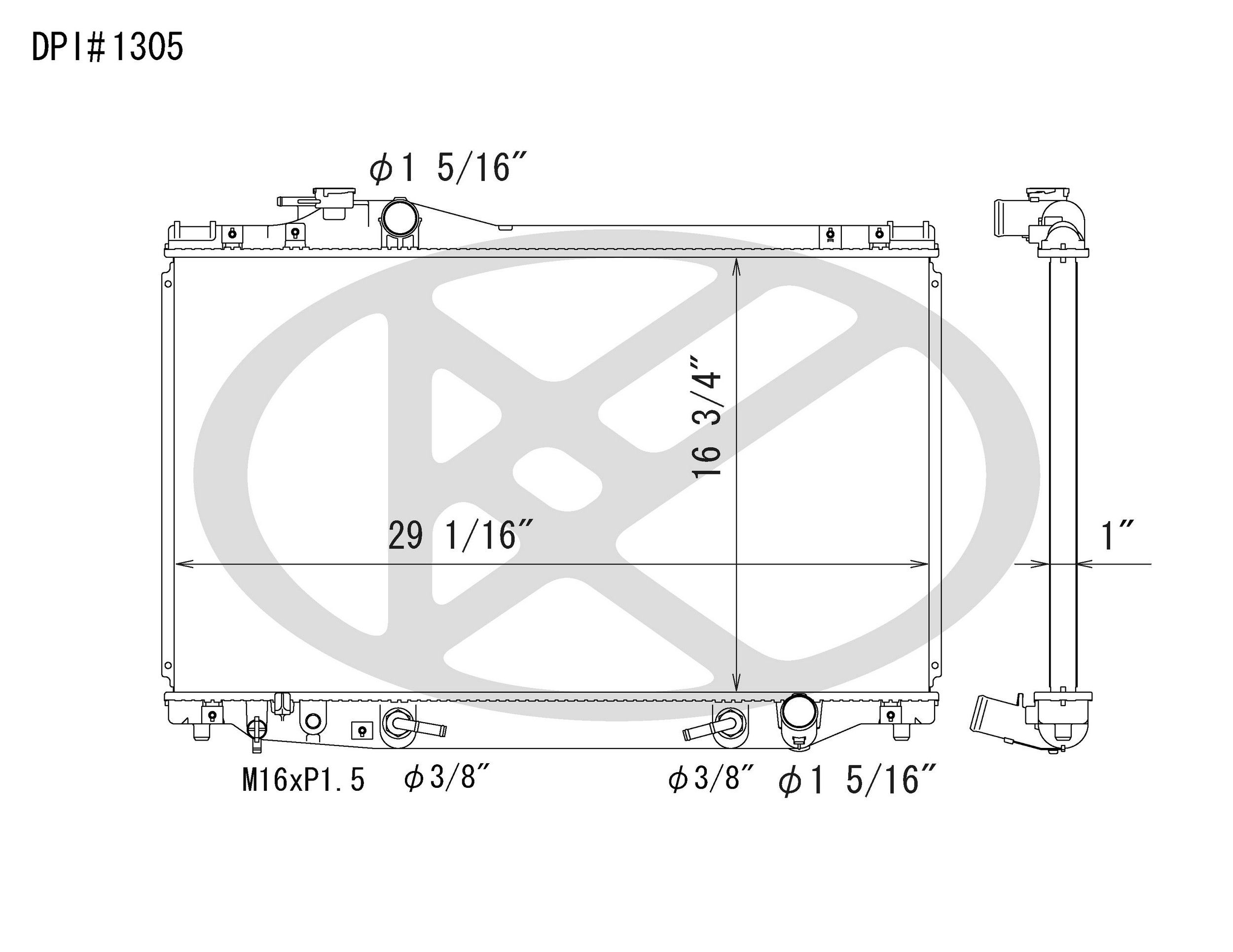1996, 1995, 1994, 1993, 1992 Lexus SC300 Radiator