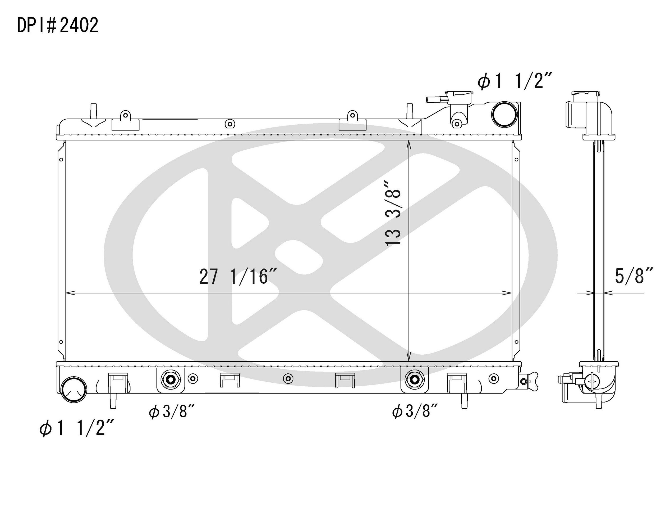 2002, 2001, 2000, 1999 Subaru Forester Radiator