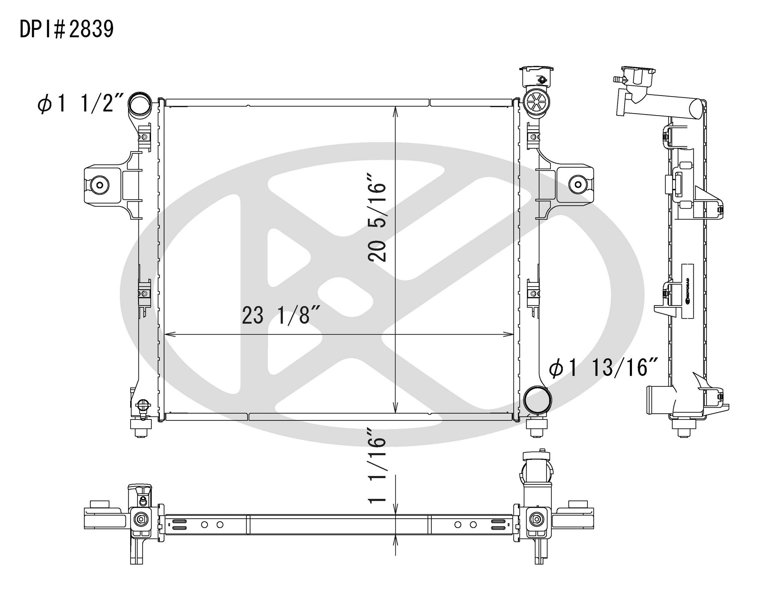 2010, 2009, 2008, 2007, 2006 Jeep Commander Radiator