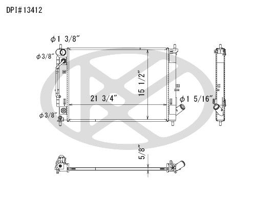 2016, 2015 Kia Forte Radiator