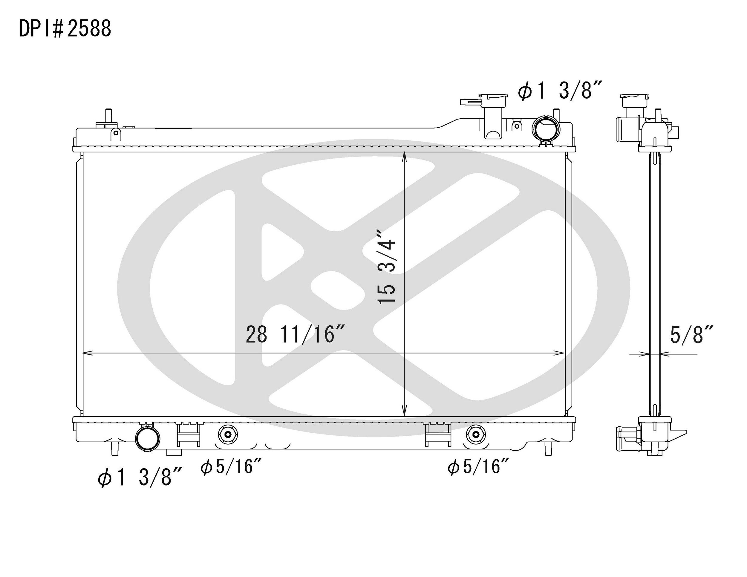 2007, 2006, 2005, 2004, 2003 INFINITI G35 Radiator