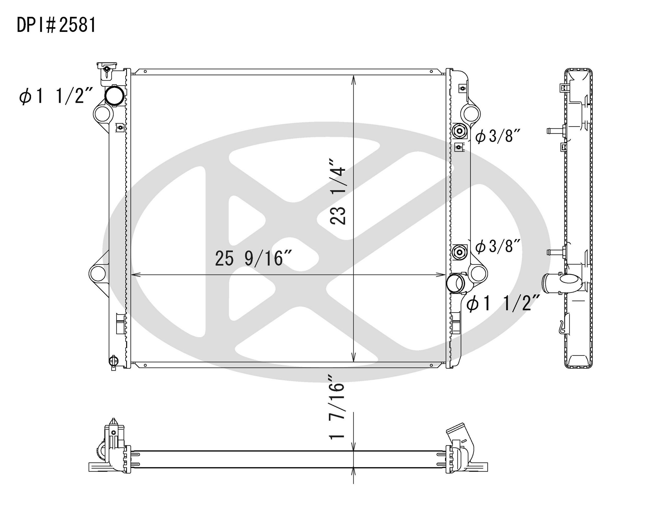 2009, 2008, 2007, 2006, 2005, 2004, 2003 Lexus GX470 Radiator