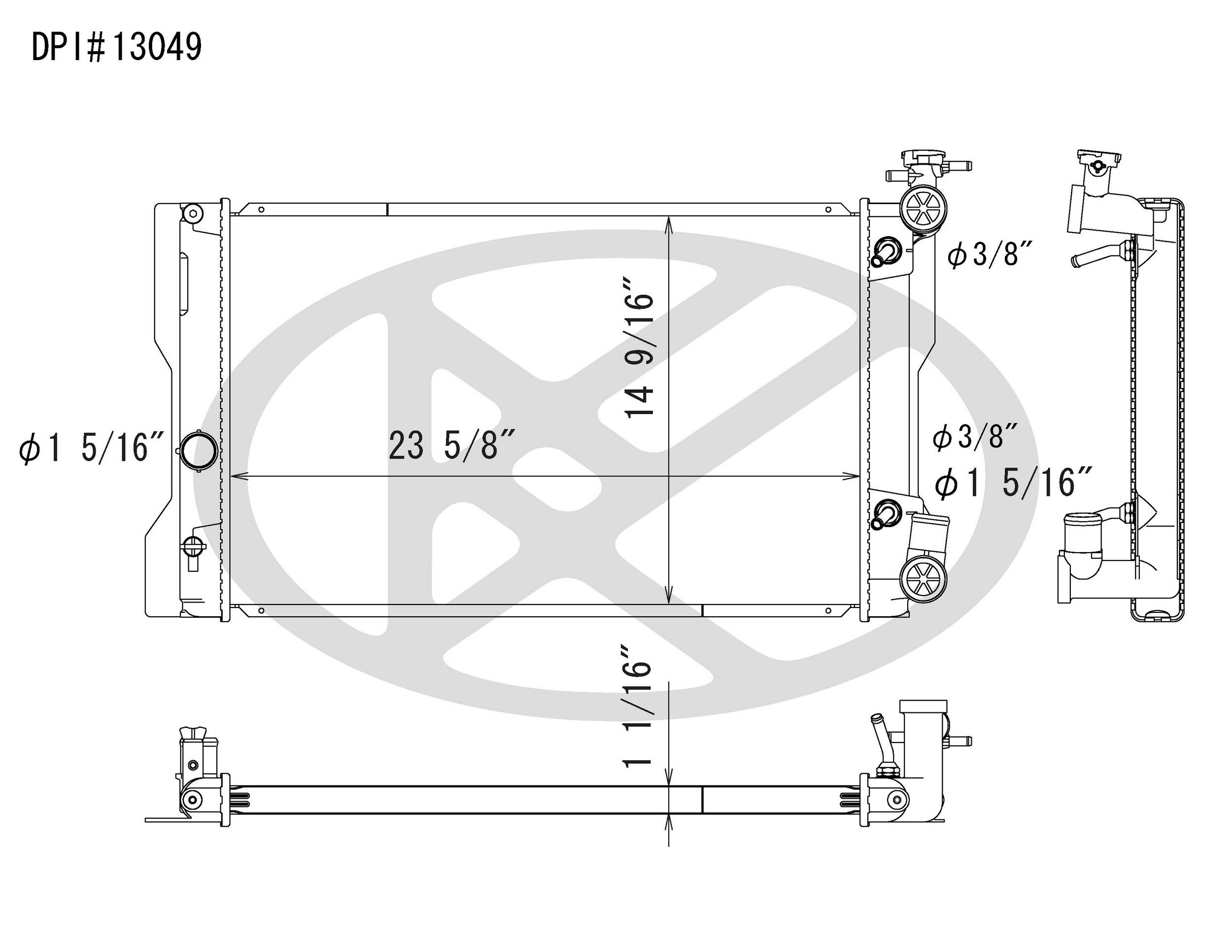2013, 2012, 2011, 2010, 2009 Toyota Matrix Radiator