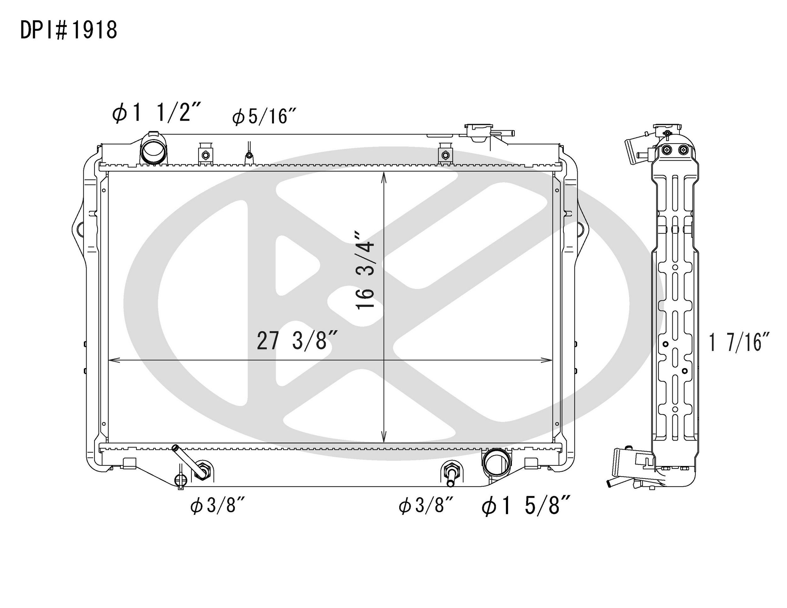 1997, 1996 Lexus LX450 Radiator