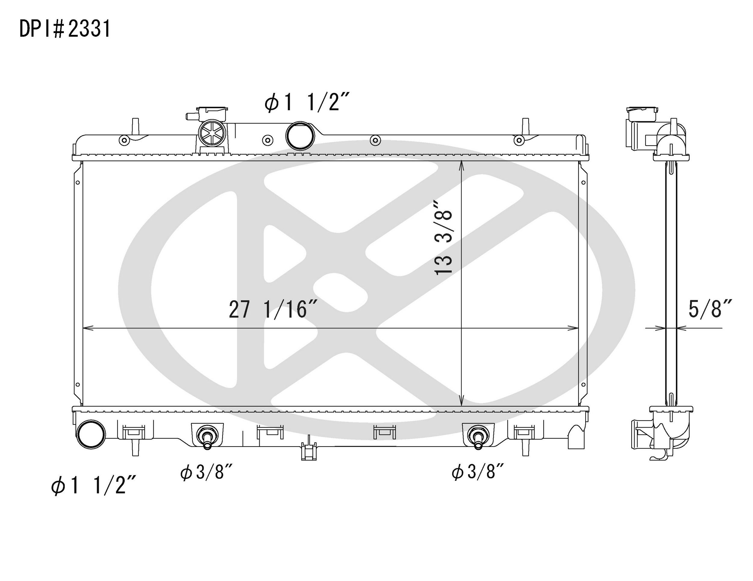 2004, 2003, 2002, 2001, 2000 Subaru Outback Radiator