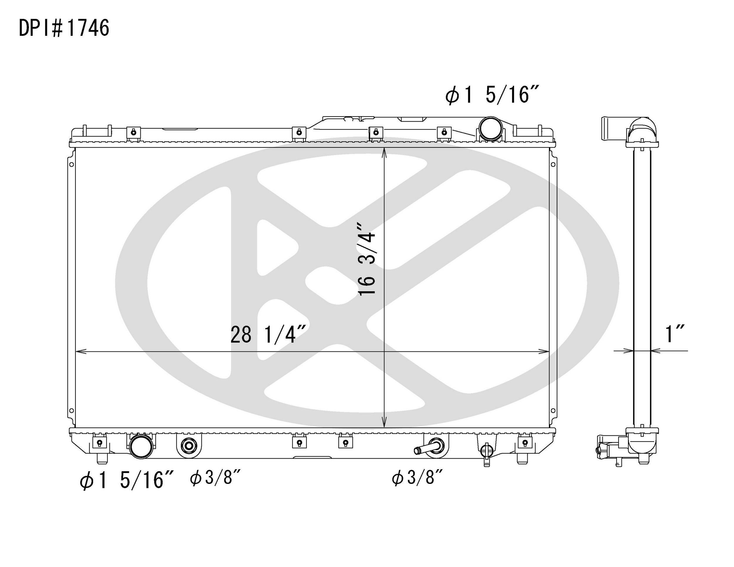 1996, 1995, 1994 Lexus ES300 Radiator