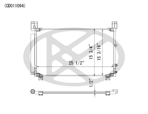 2020, 2019, 2018, 2017, 2016 Lexus GS350 A/C Condenser