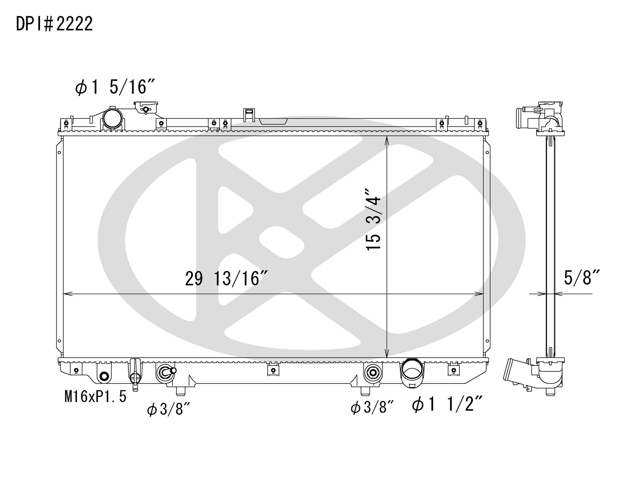 2000, 1999, 1998 Lexus GS400 Radiator