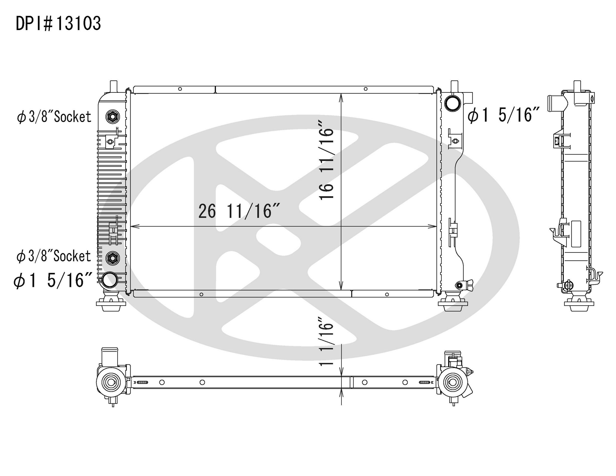 2017, 2016, 2015, 2014, 2013, 2012, 2011, 2010, 2009, 2008 Chevrolet Equinox Radiator
