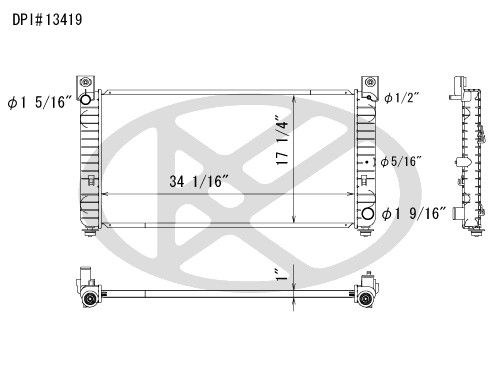 2013, 2012, 2011, 2010, 2009, 2008 GMC Yukon Radiator