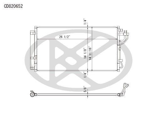 2012, 2011 Kia Optima A/C Condenser