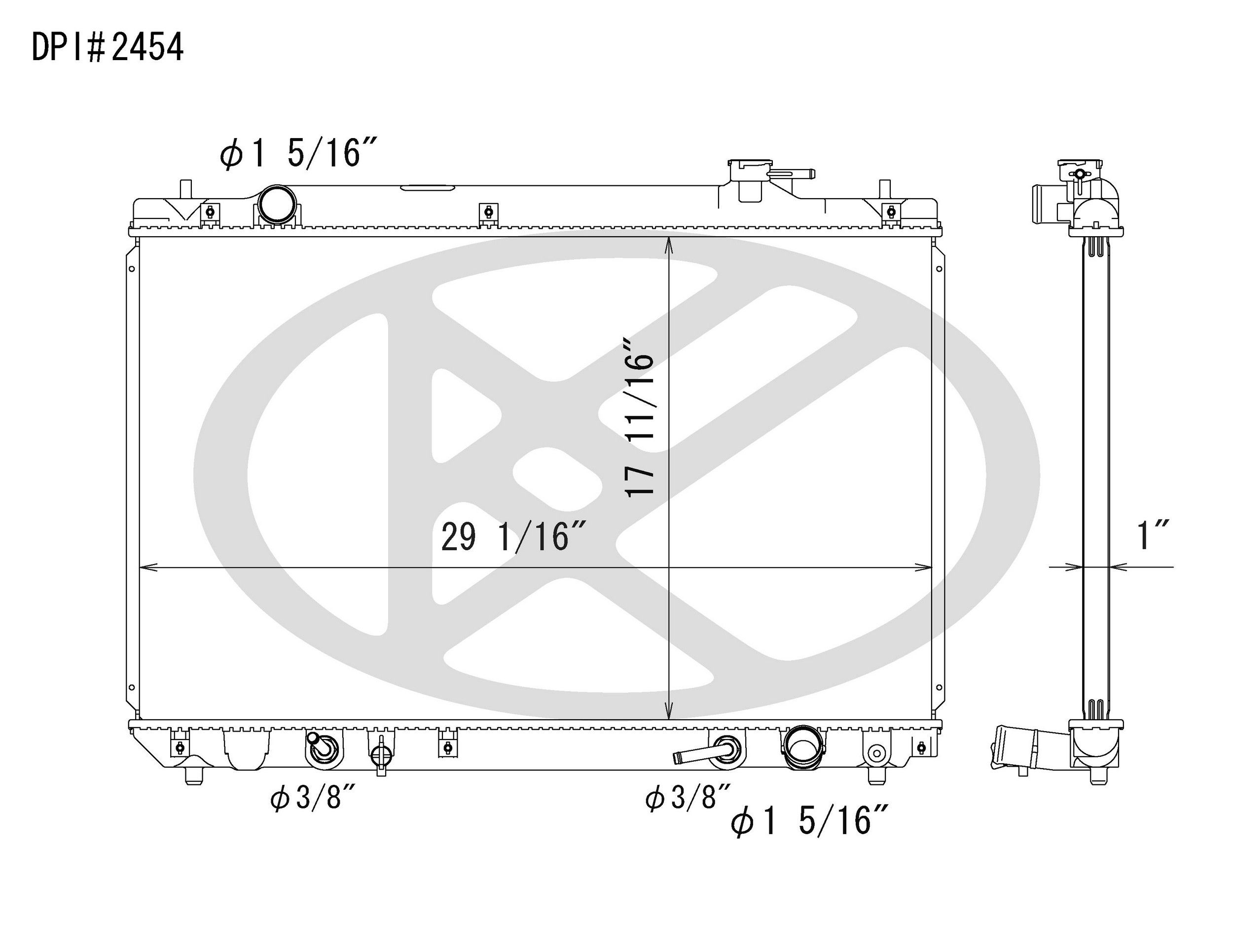 2007, 2006, 2005, 2004, 2003, 2002, 2001 Toyota Highlander Radiator