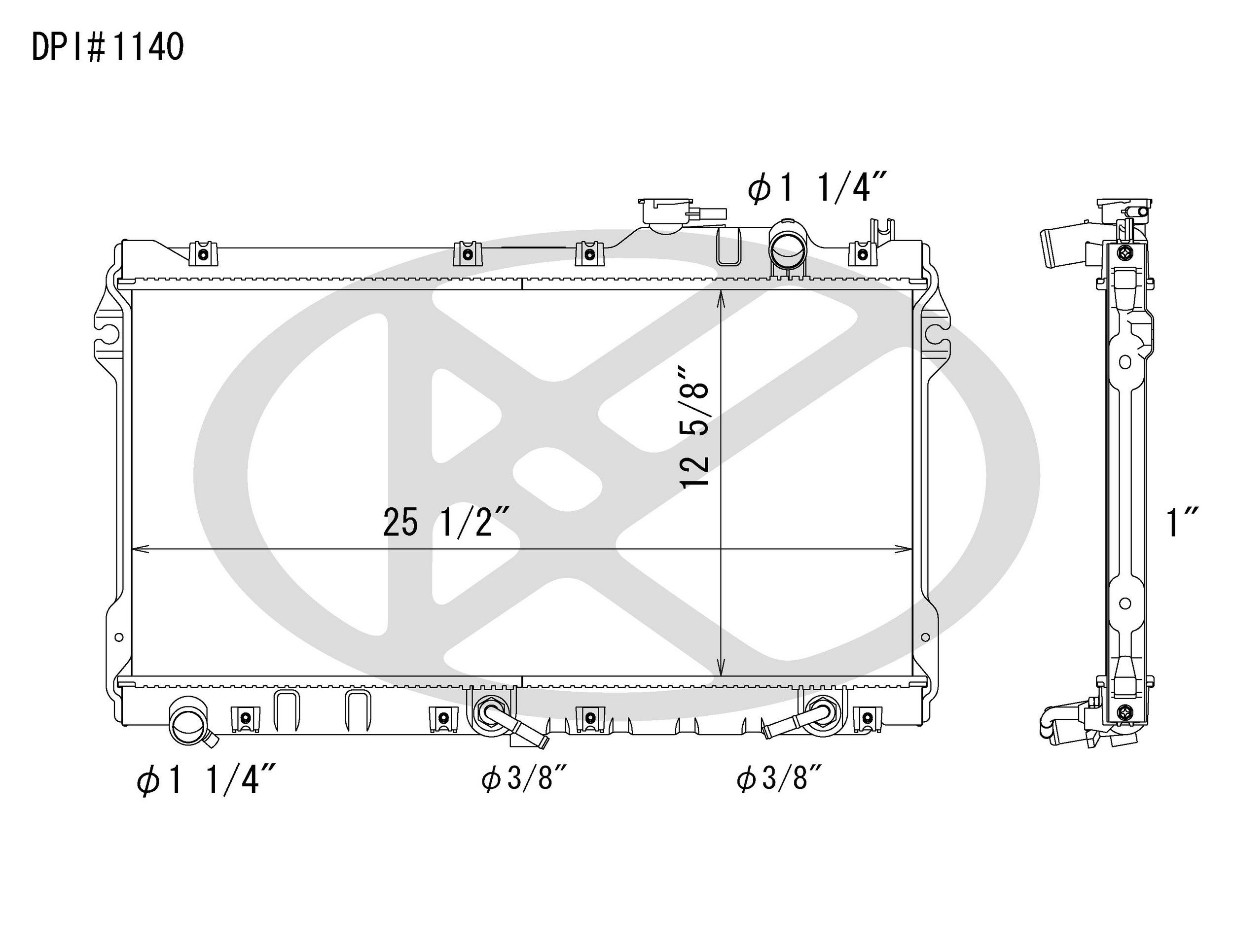 1997, 1996, 1995, 1994, 1993, 1992, 1991, 1990 Mazda Miata Radiator