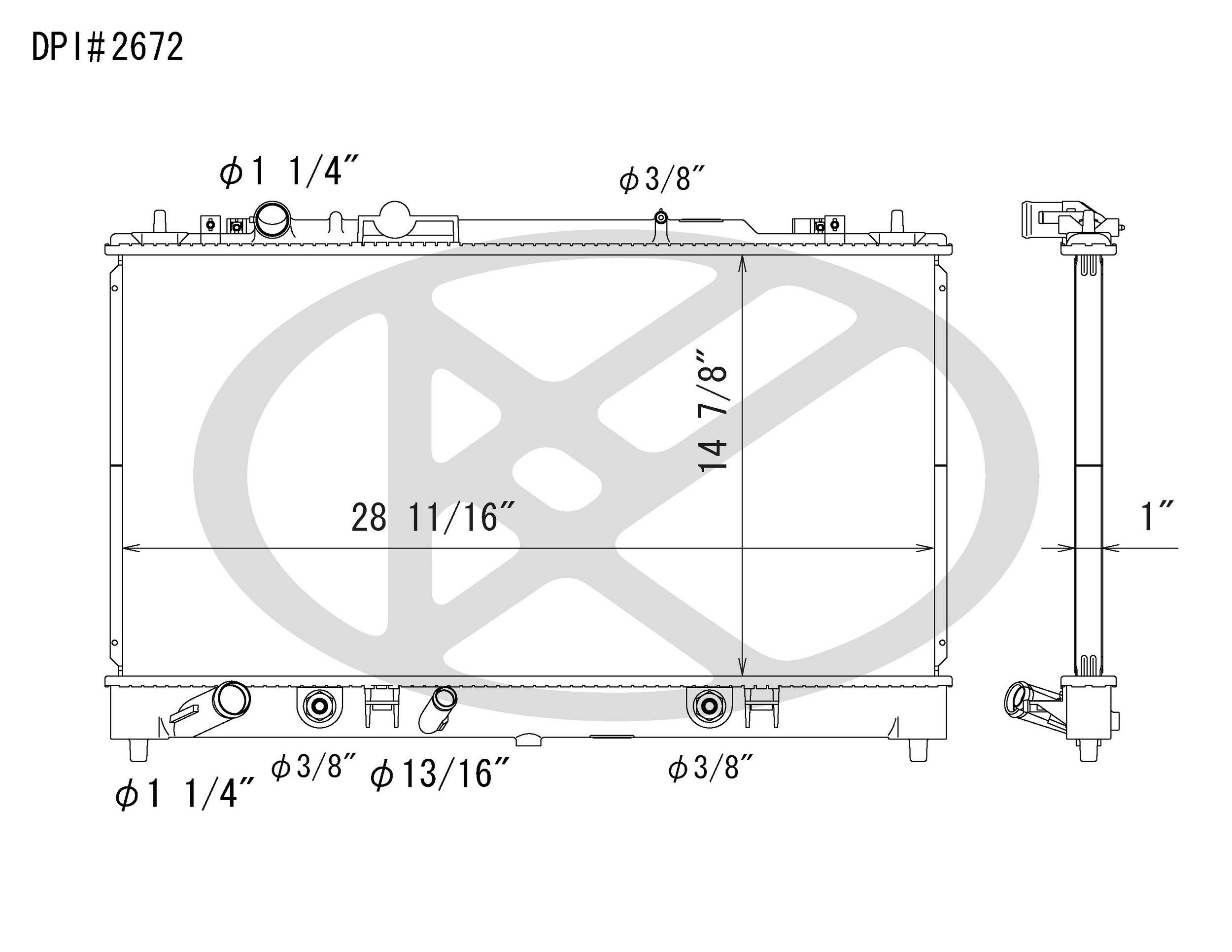 2008, 2007, 2006, 2005, 2004, 2003 Mazda 6 Radiator