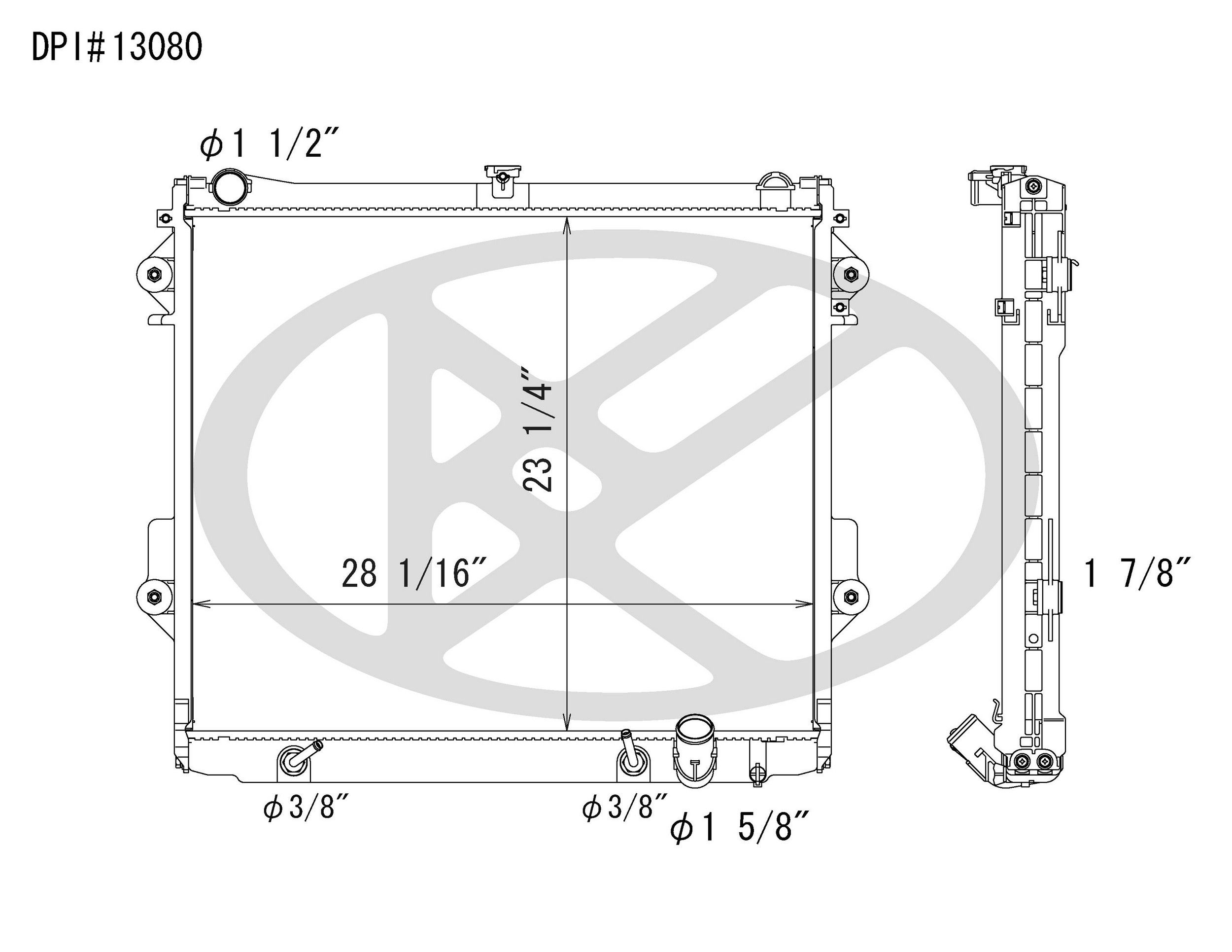 2020, 2019, 2018, 2017, 2016, 2015, 2014, 2013, 2012, 2011, 2010, 2009, 2008 Toyota Land Cruiser Radiator