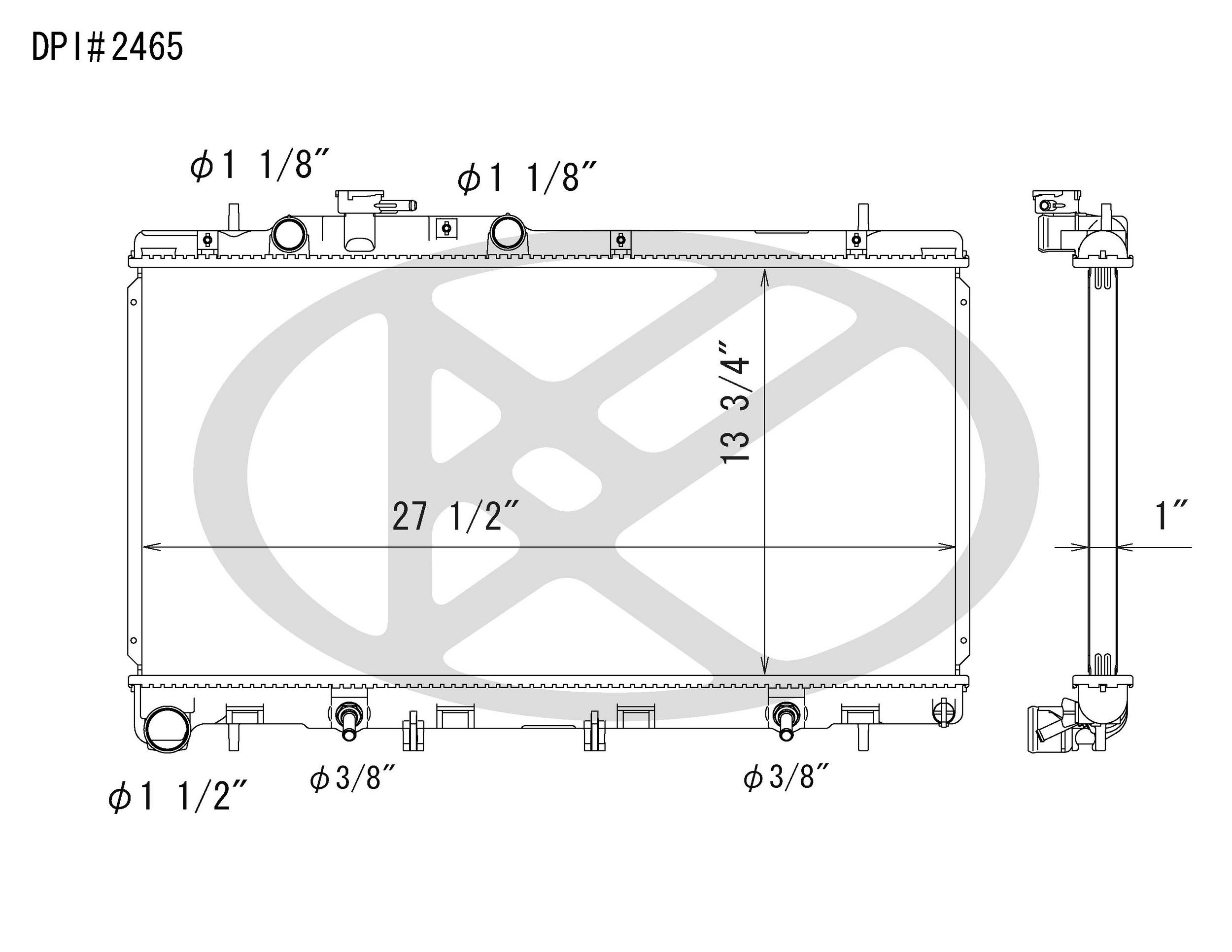 2004, 2003, 2002, 2001 Subaru Outback Radiator
