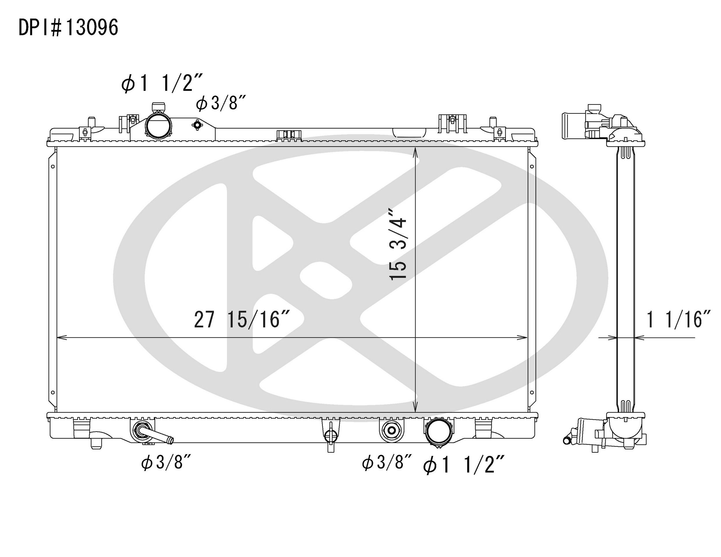 2011, 2010, 2009, 2008 Lexus GS460 Radiator