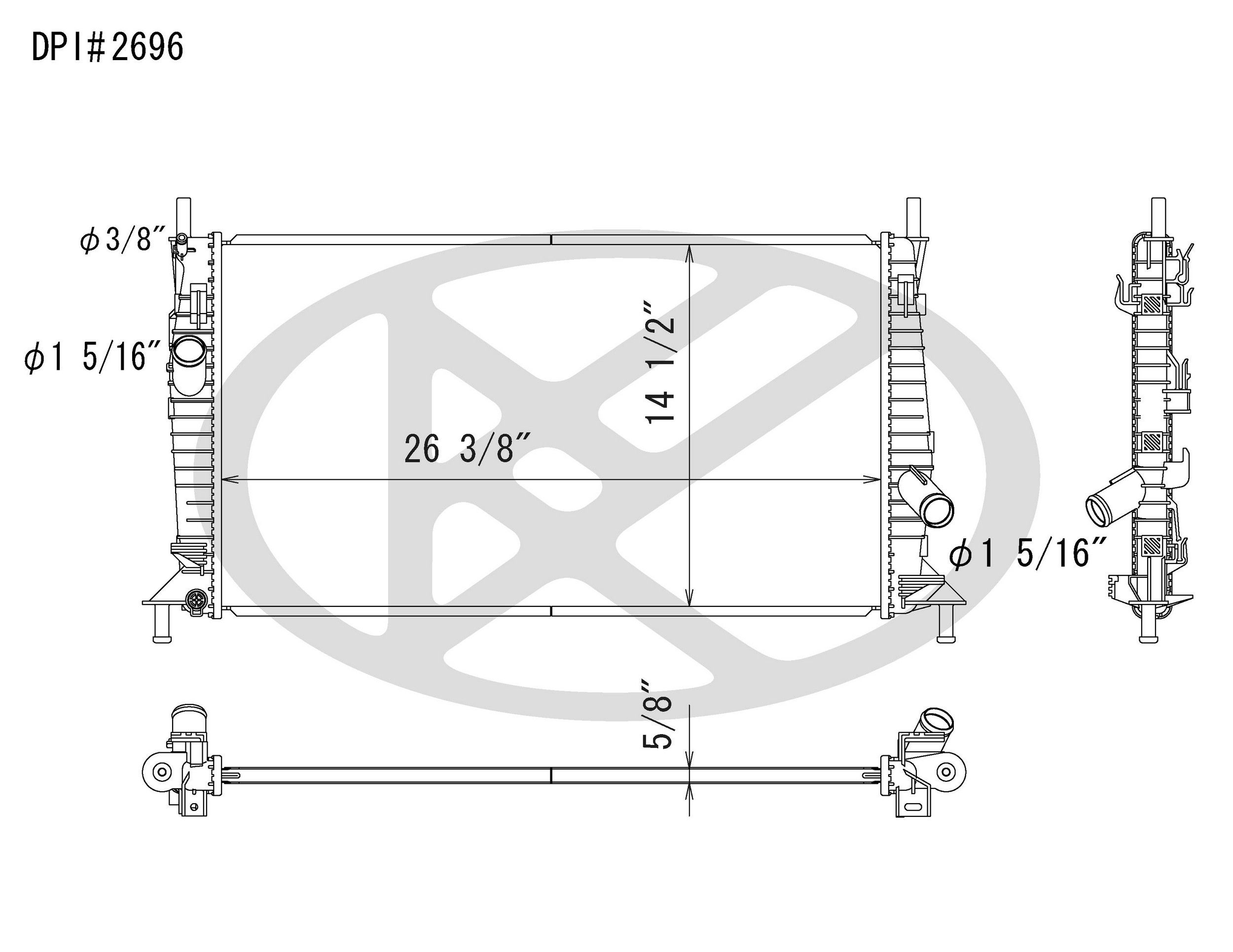 2009, 2008, 2007, 2006, 2005, 2004 Mazda 3 Radiator