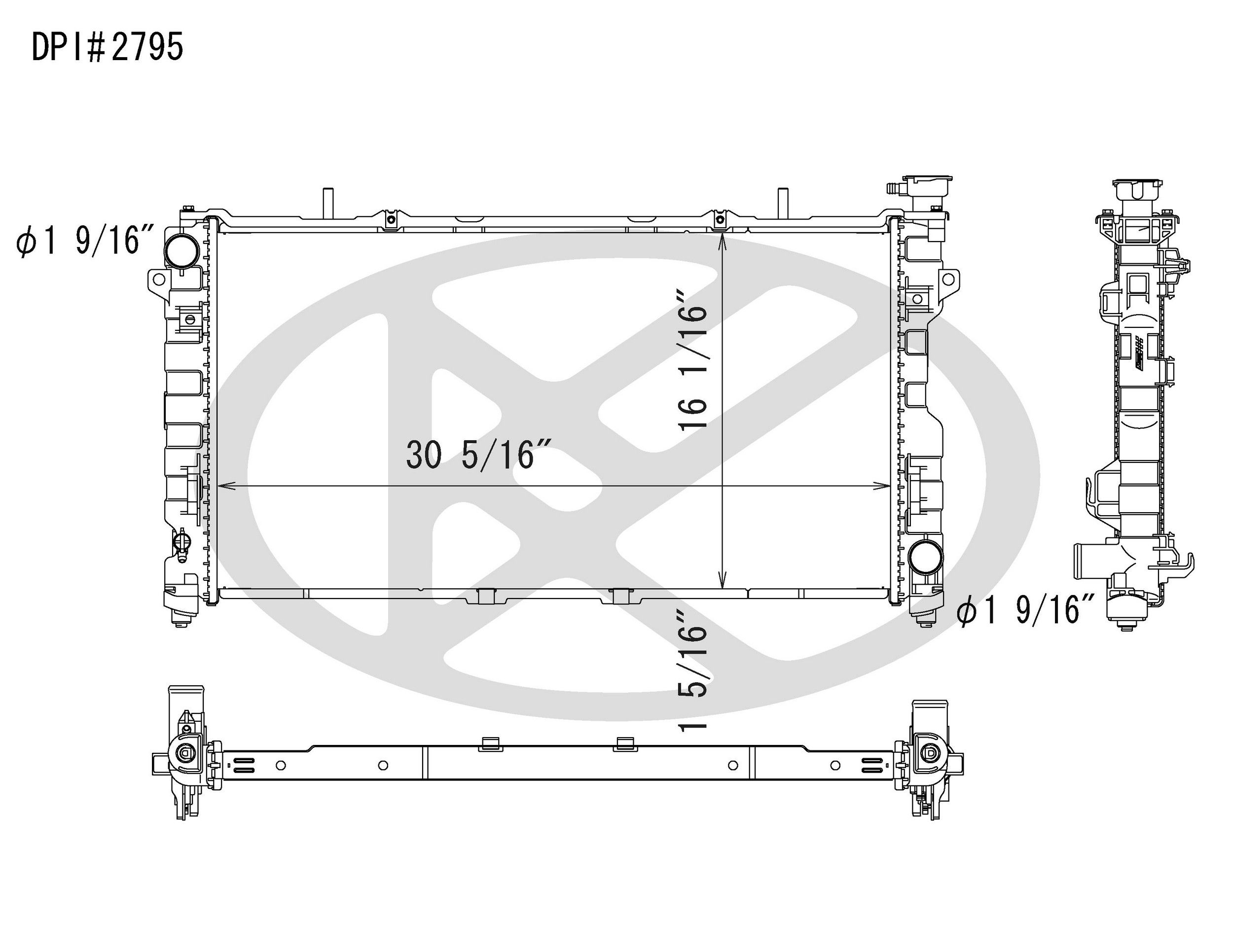 2007, 2006, 2005 Dodge Caravan & Country Radiator