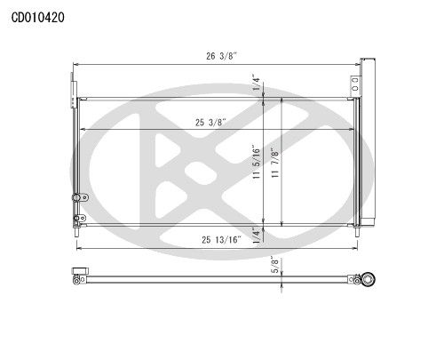 2015, 2014, 2013, 2012 Toyota Prius Plug-In A/C Condenser