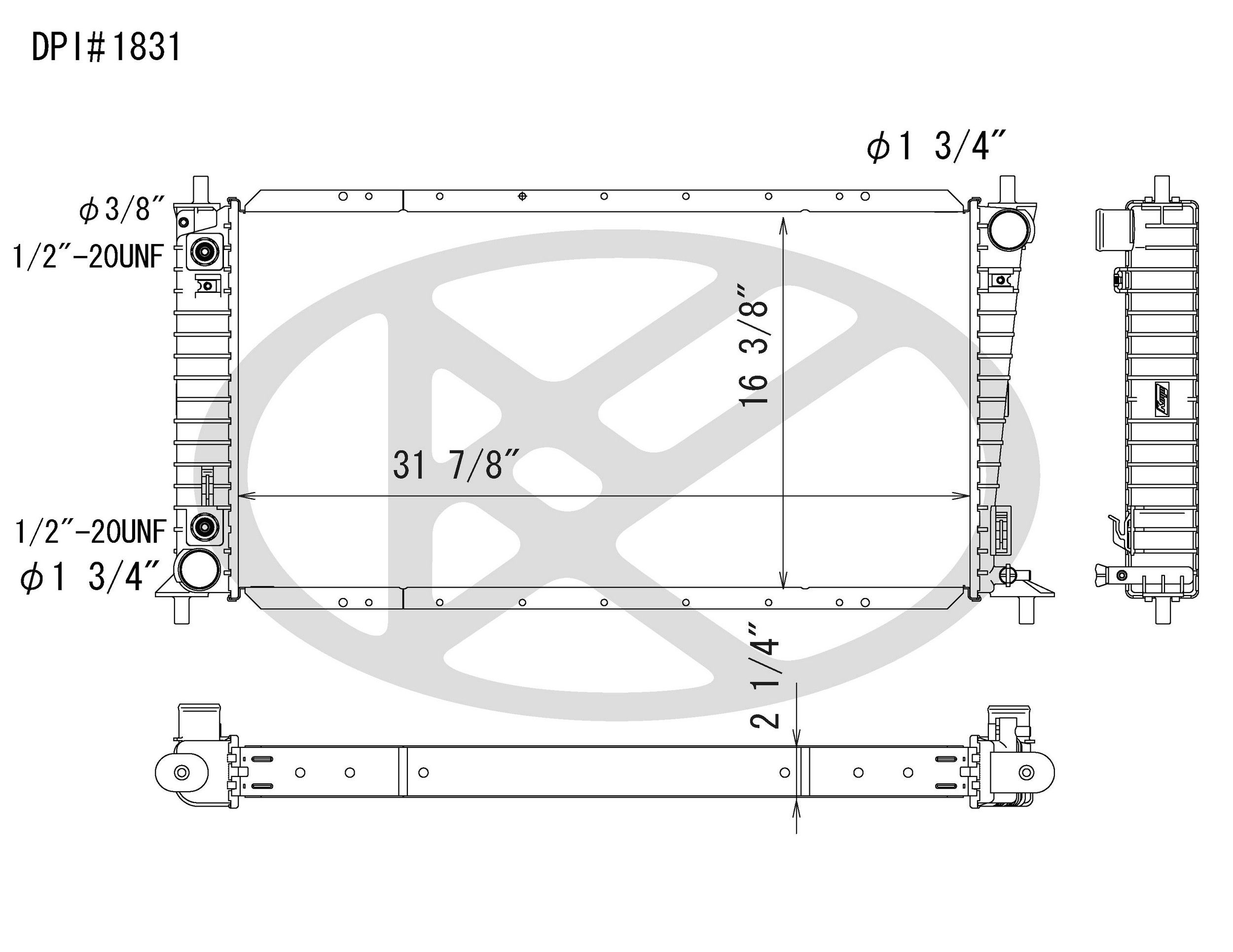 1999, 1998, 1997 Ford F-150 Radiator