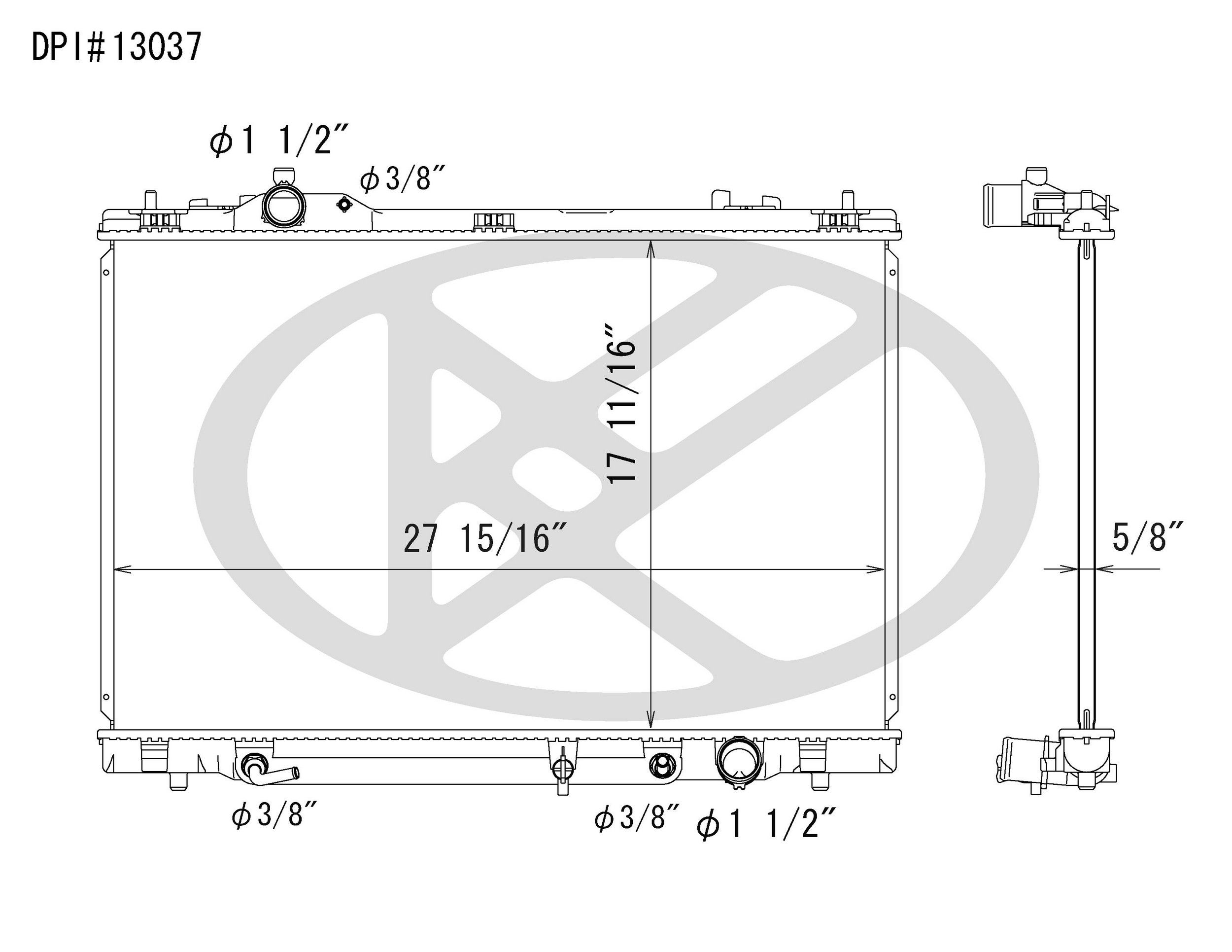 2009, 2008, 2007 Lexus LS460 Radiator