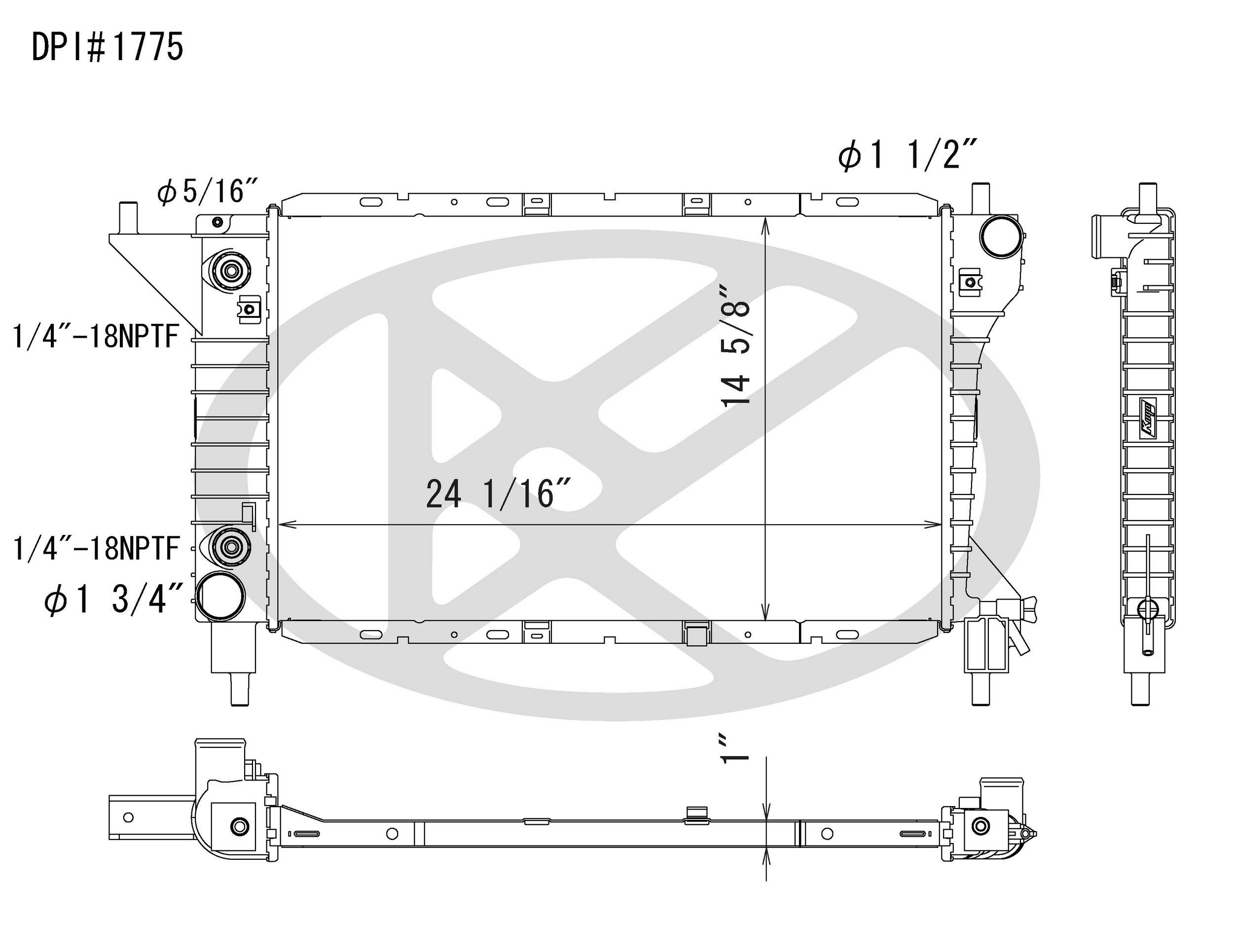 1996 Ford Mustang Radiator