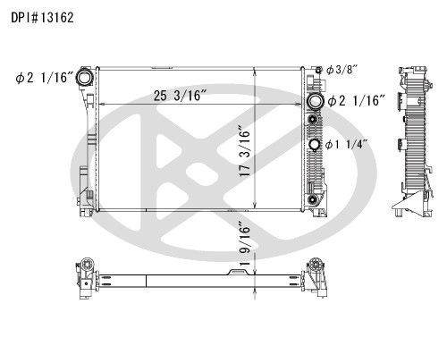 2015, 2014, 2013 Mercedes-Benz GLK350 2013-2015 Mercedes-Benz C300 Radiator
