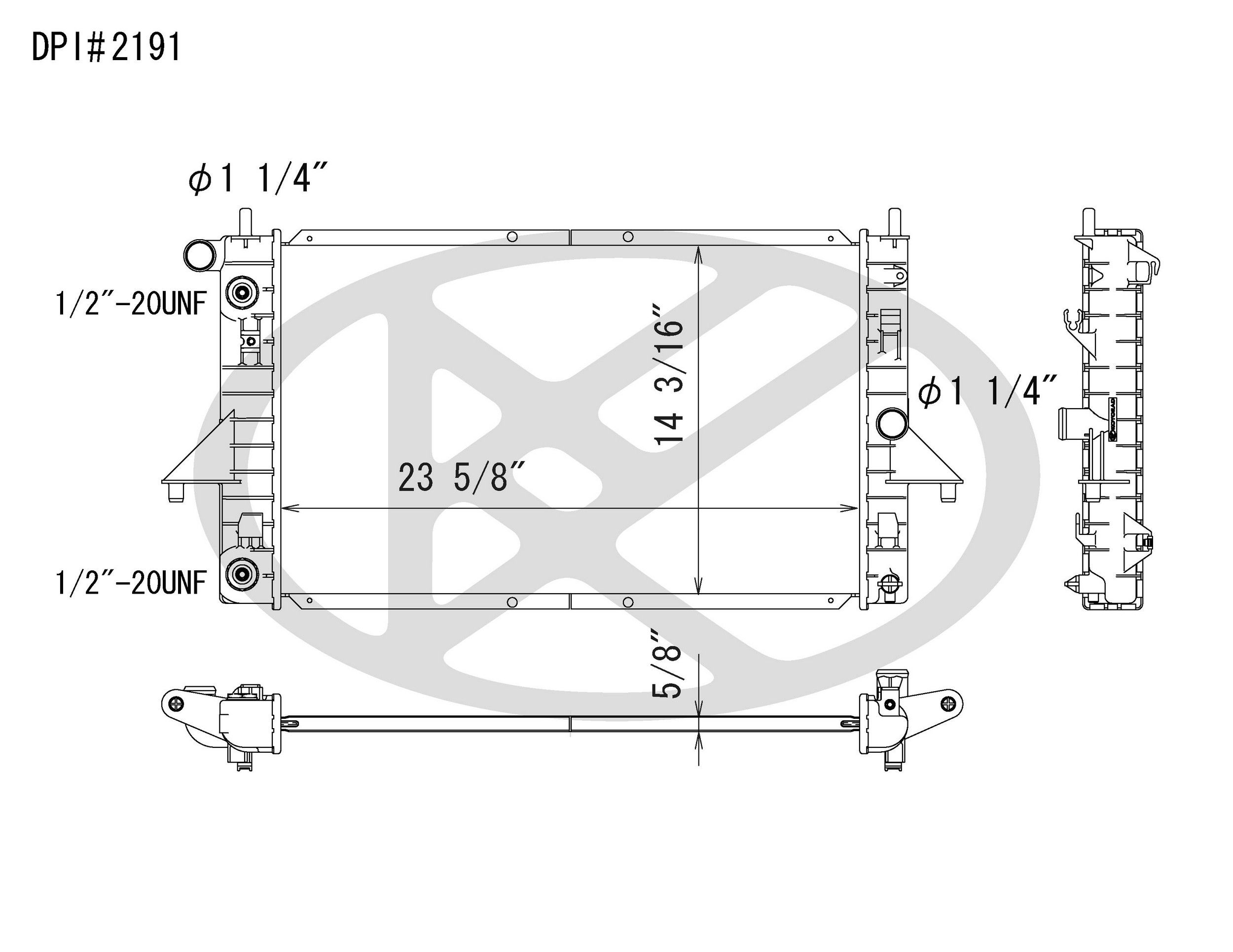 2002, 2001, 2000, 1999, 1998, 1997, 1996, 1995, 1994 Saturn SL Radiator
