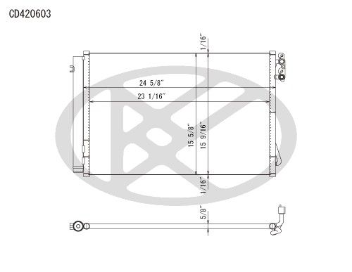 2009-2011 BMW 128i A/C Condenser Koyorad