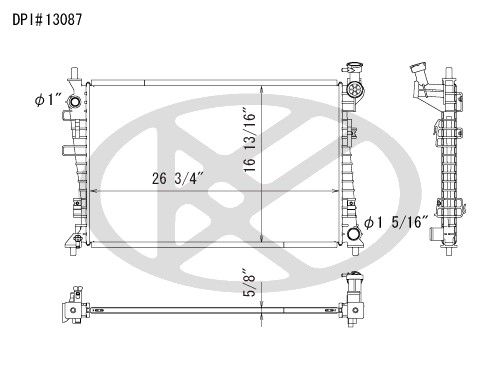 2011, 2010, 2009, 2008 Ford Focus Radiator