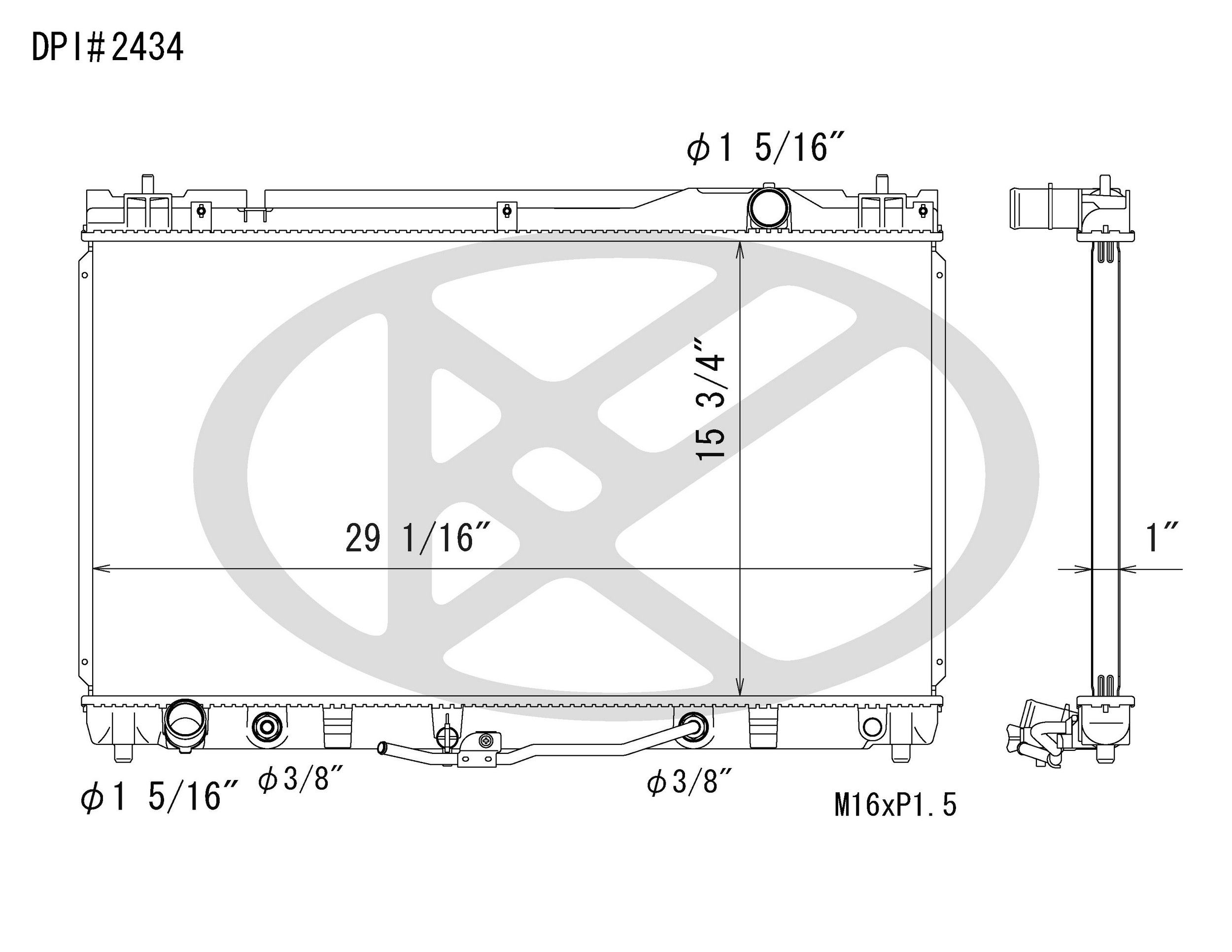 2003, 2002 Lexus ES300 Radiator