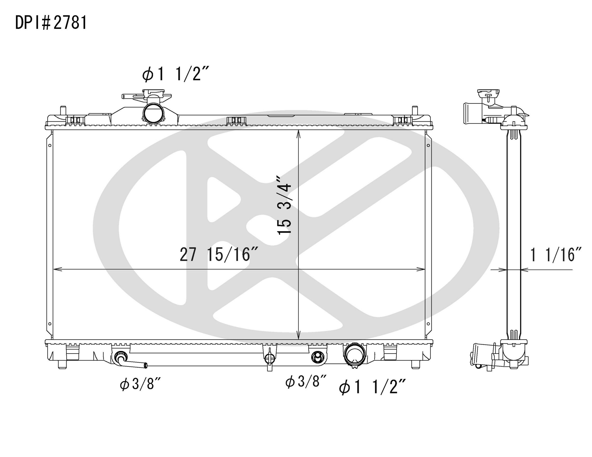 2007, 2006 Lexus GS430 Radiator