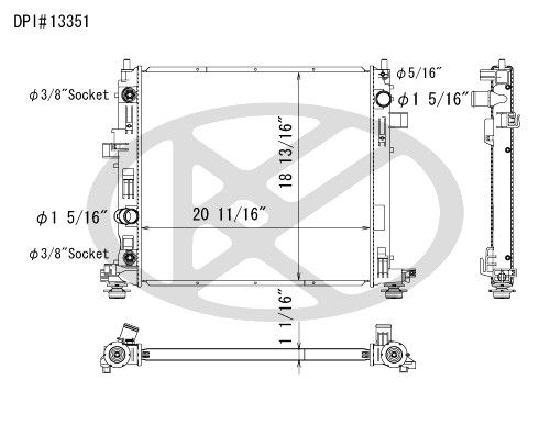 2015, 2014, 2013 Cadillac ATS Radiator