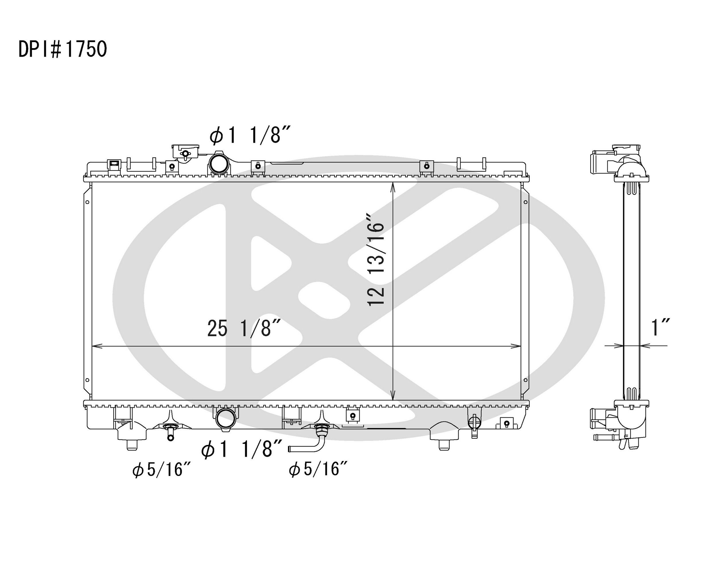 1999, 1998, 1997, 1996, 1995 Toyota Tercel Radiator