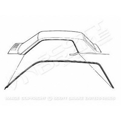 1967-1968 Ford Mustang Roof Panel Weatherstrip (LKQ)
