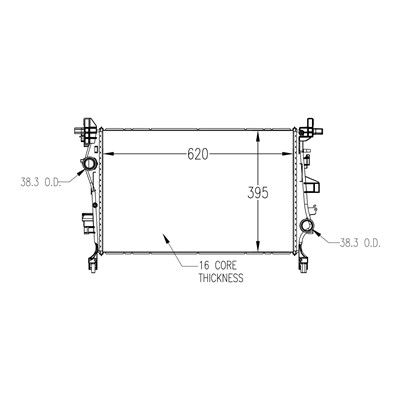2016-2018 Fiat 500X Radiator (LKQ)